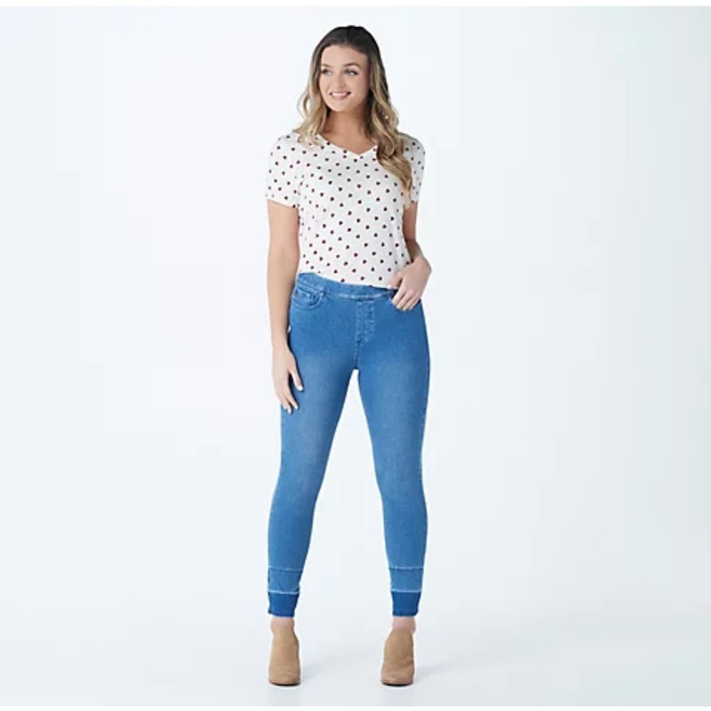 Belle by Kim Gravel Flexibelle Wide Release Hem Jeggings